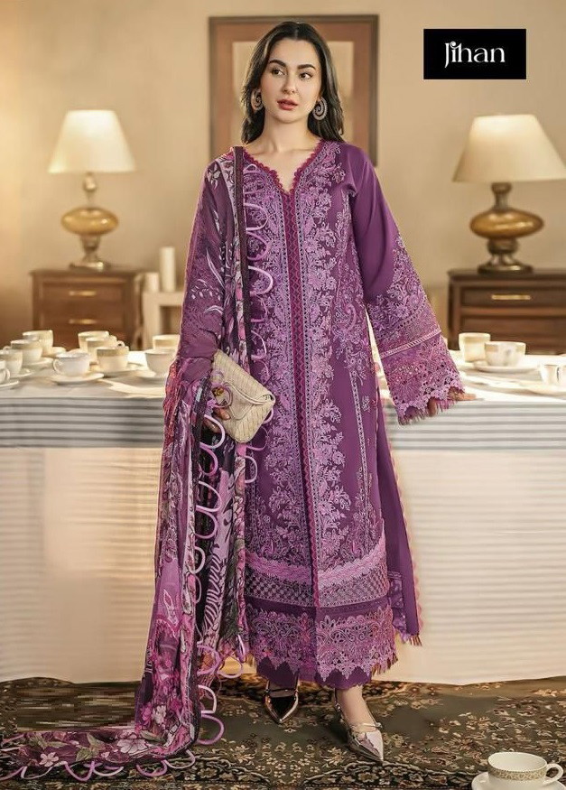 Jihan Ombre Lawn Vol 3 Pakistani Suits Chiffon Dupatta