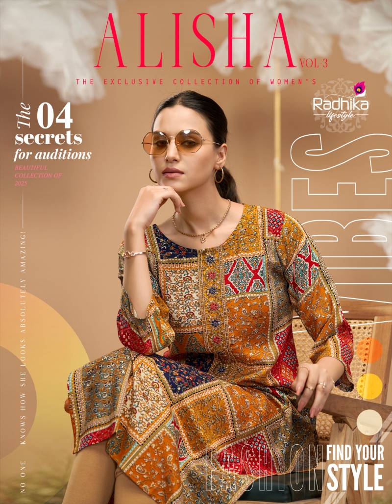 Radhika Alisha Vol 3 Printed Casual Wear Kurti Collection