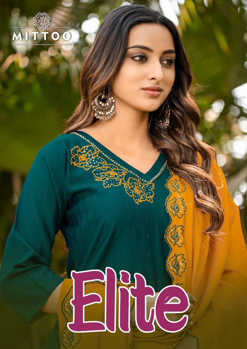 Mittoo Elite Viscose Designer Kurti Bottom With Dupatta Collection