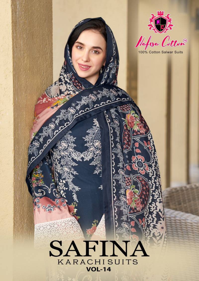 Nafisa Safina Vol 14 Soft Cotton Printed Dress Material