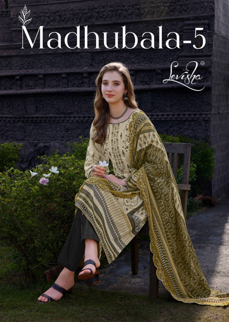 Levisha Madhubala 5 Lawn Cotton Dress Material Collection