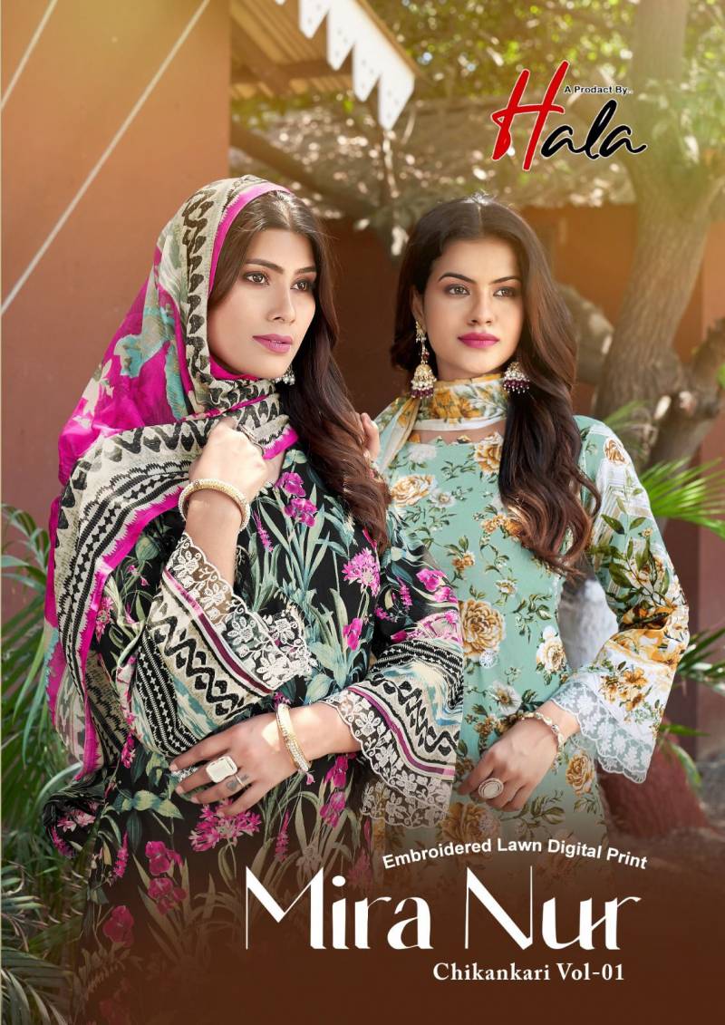 Hala Mira Nur Vol 1 Printed Dress Material Collection