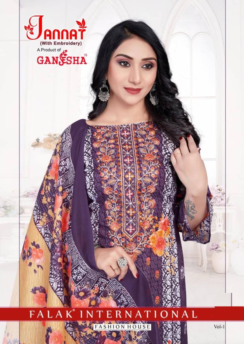 Ganesha Jannat Vol 1 Cotton Printed Dress Material Collection