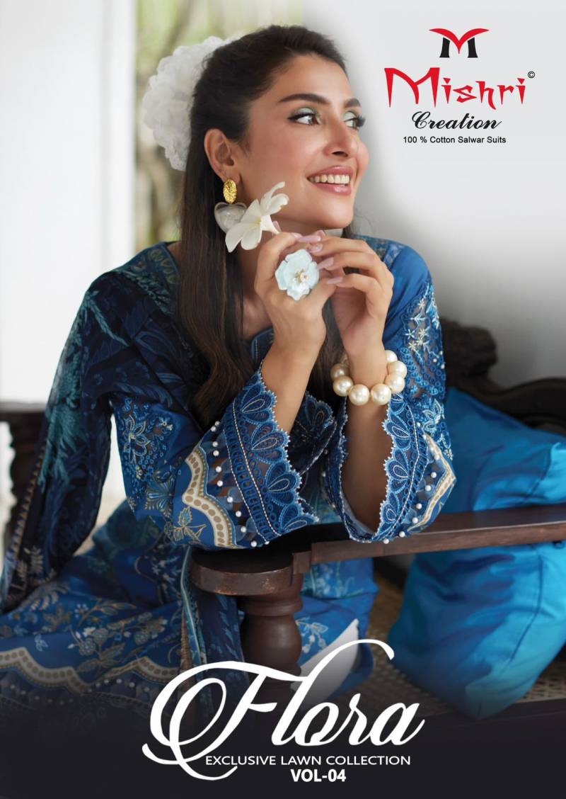 Mishri Flora 4 Lawn Cotton Dress Material Collection