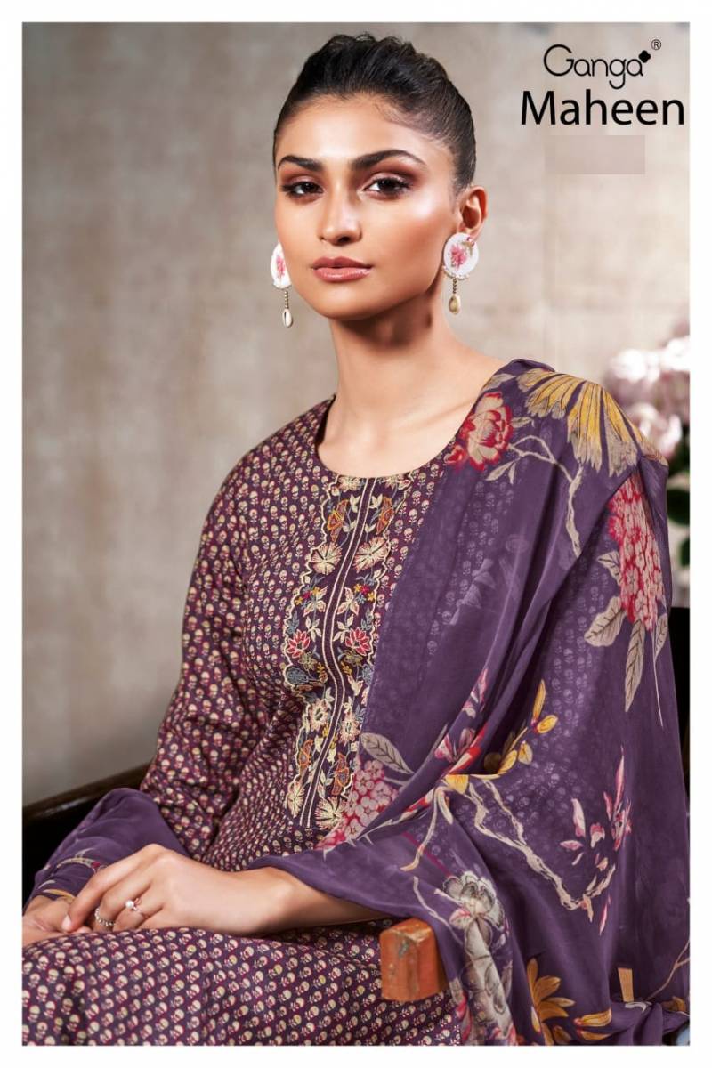 Ganga Maheen Cotton Printed Designer Salwar Suit Collection