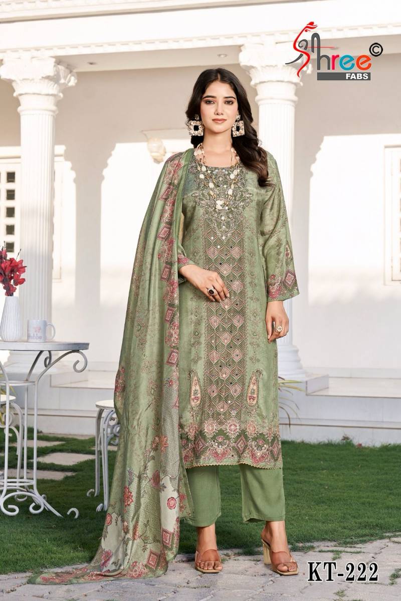 Shree Kt 222 Viscose Designer Printed Salwar Suits Collection
