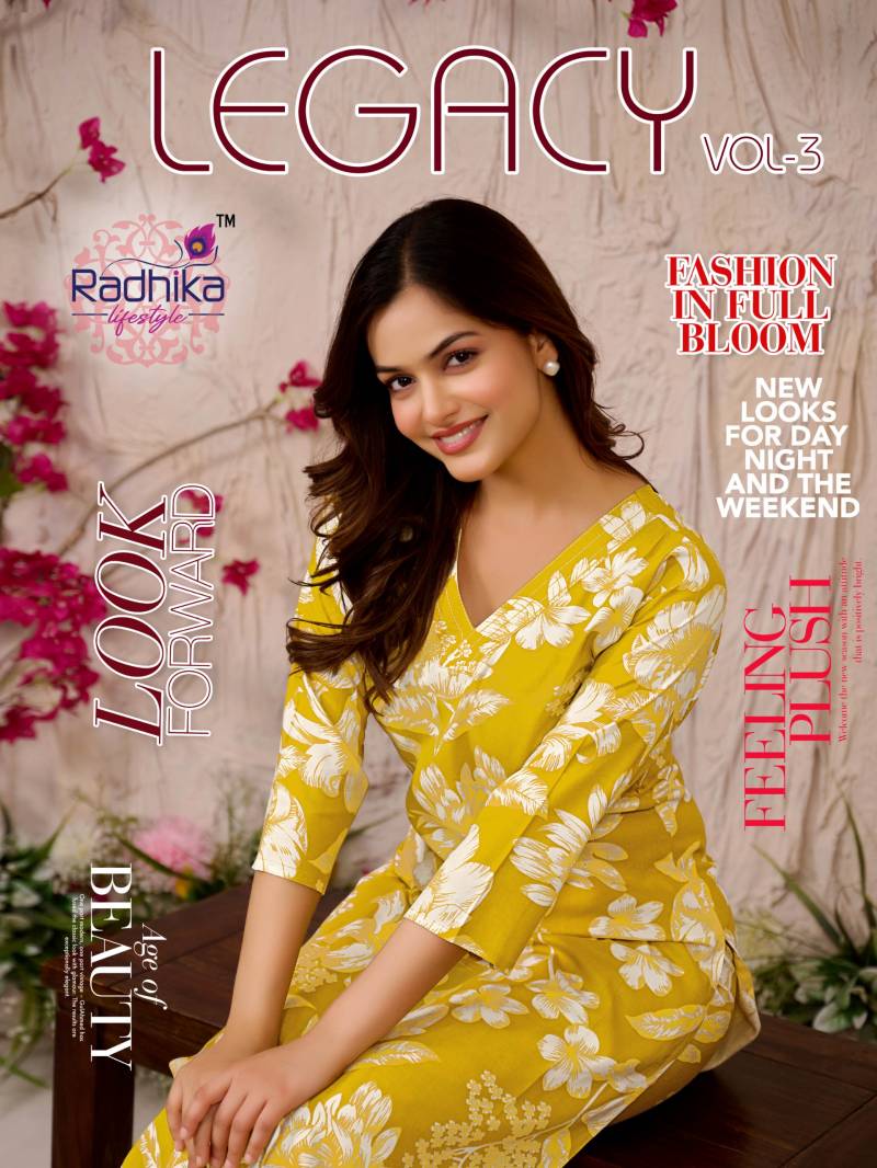 Radhika Legacy Vol 3 Printed Stylish Co Ord Set Collection