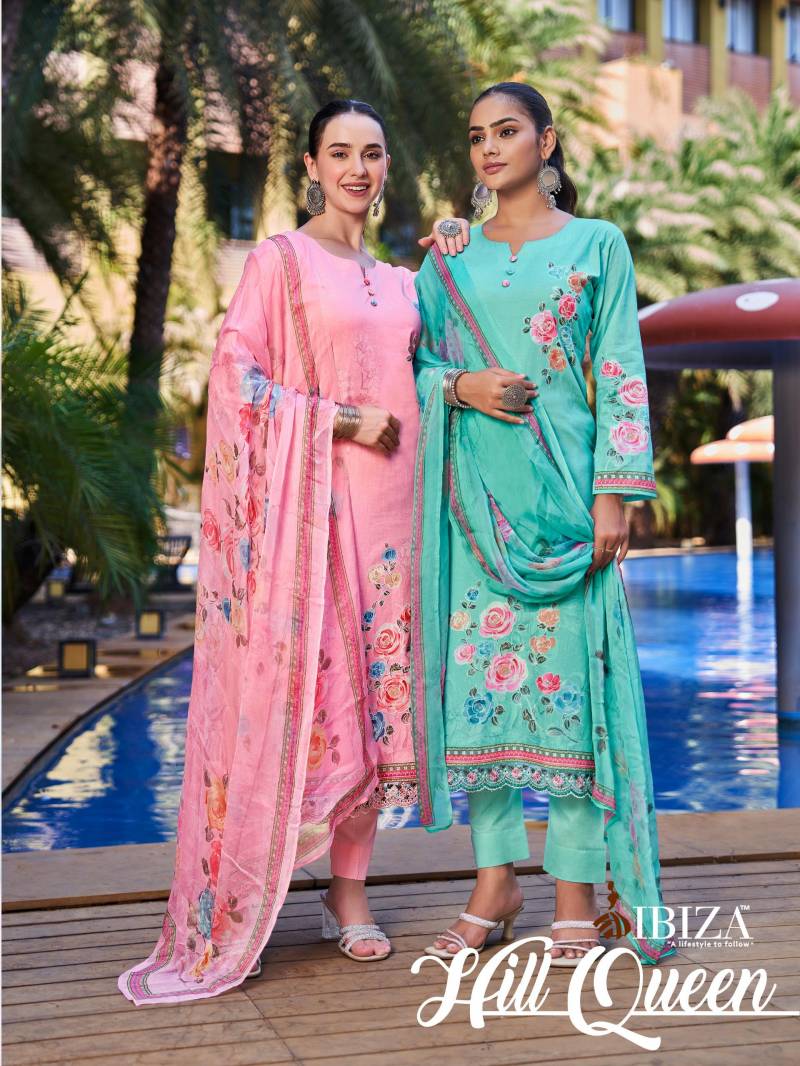 Ibiza Hill Queen Lawn Cotton Printed Salwar Kameez