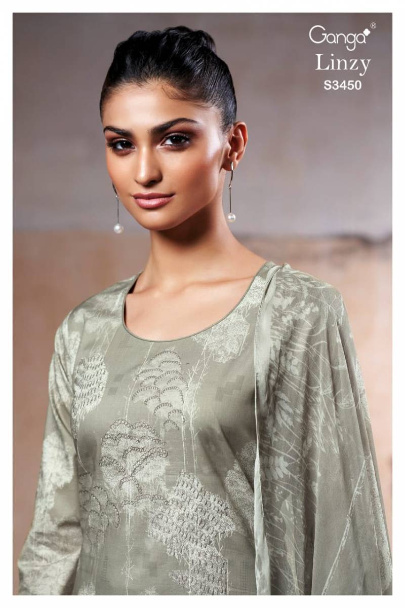 Ganga Linzy Cotton Printed Designer Salwar Suit Collection