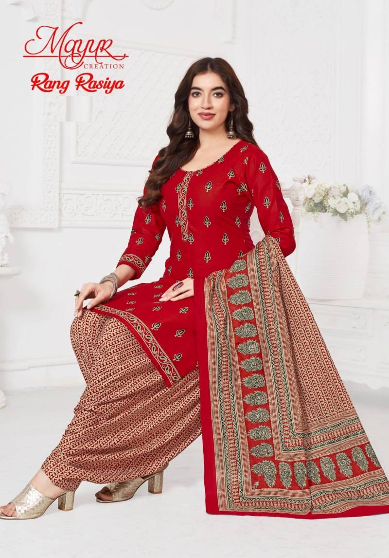 Mayur Rang Rasiya Vol 10 Soft Cotton Printed Dress Material