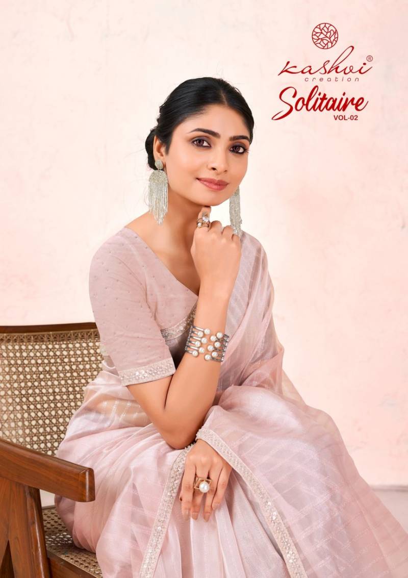 Kashvi Solitaire Vol 2 Silk With Designer Cut Work Saree Collection