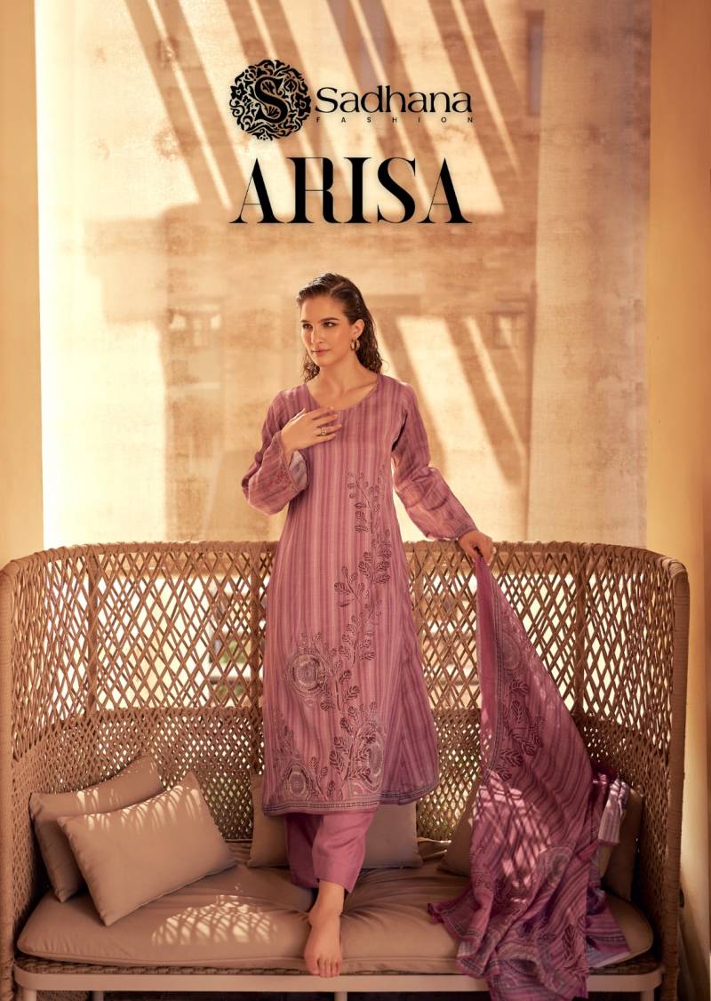 Sadhana Arisa Designer Printed Dress Material Collection
