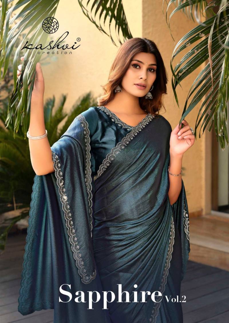 Kashvi Sapphire Vol 2 Soft Silk Jharkan Work Designer Saree