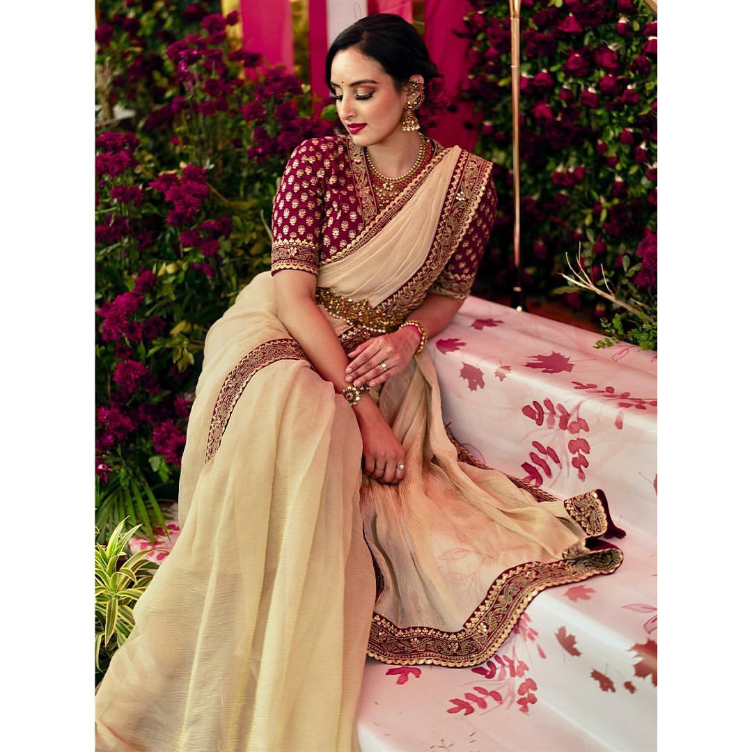 NC Embroidery Fancy Lace Border Designer Saree Collection