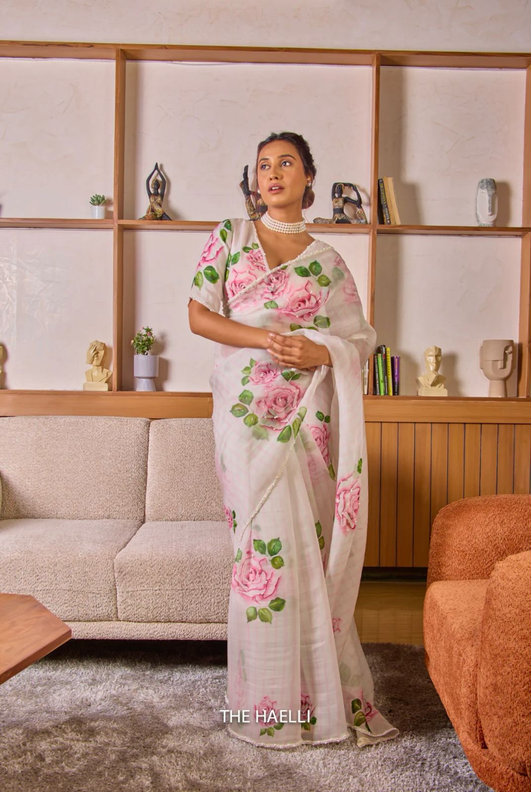 NC White Printed Fancy Party Wear Saree Collection