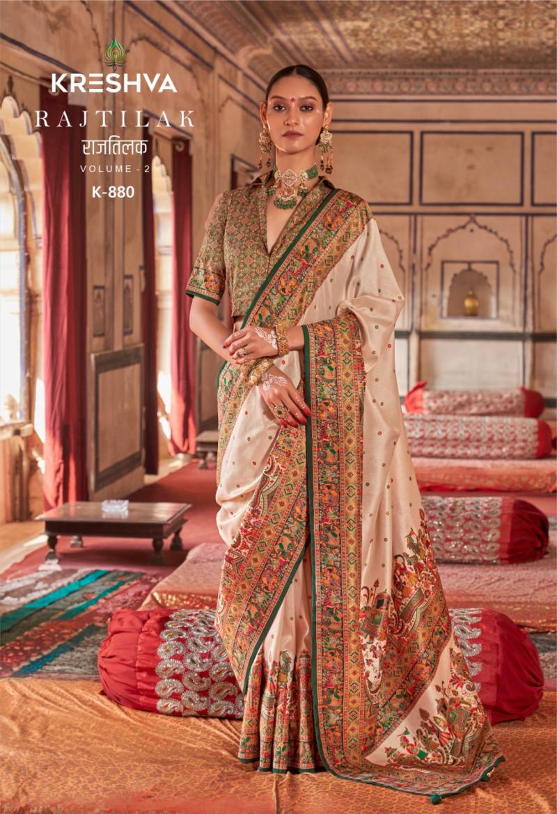 Kreshva Rajtilak Vol 2 Pv Wedding Designer Saree Collection