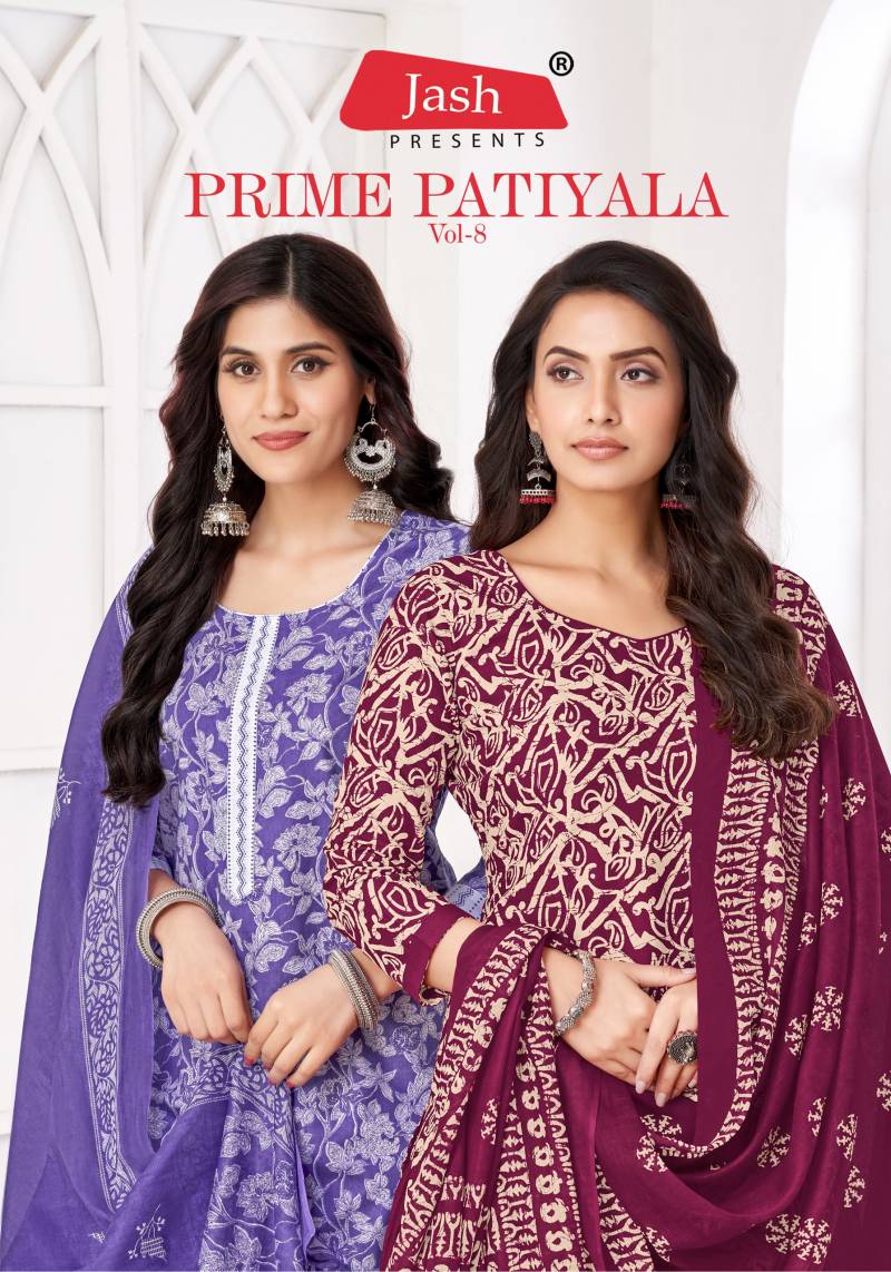 Jash Prime Patiyala Vol 8 Soft Cotton Dress Material Collection