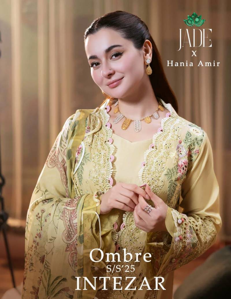 Jade Ombre Intezar Printed Dress Material Collection