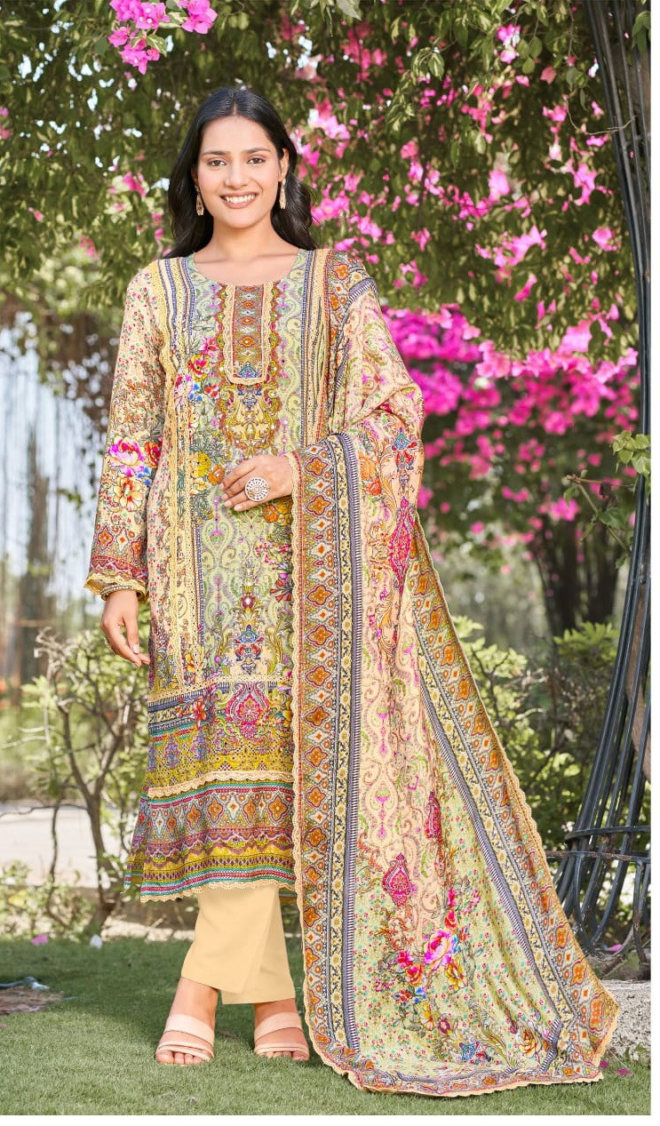 Khas 4452 Viscose Maslin Pakistani Ready Made Suits Collection