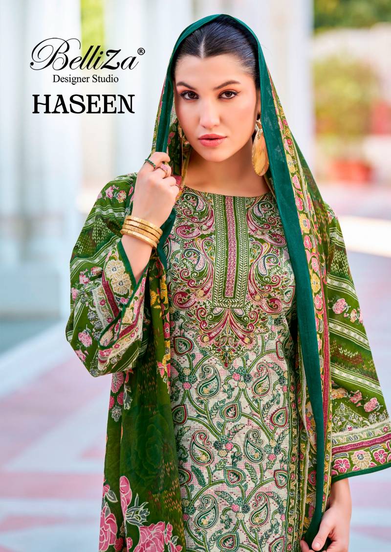 Belliza Haseen 854 Series Cotton Printed Dress Material