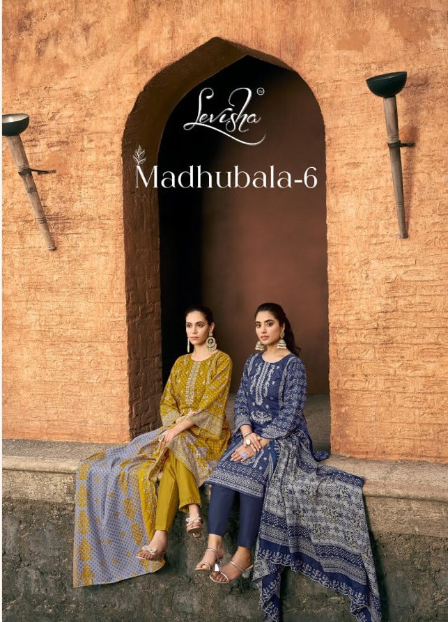 Levisha Madhubala 6 Lawn Cotton Dress Material Collection