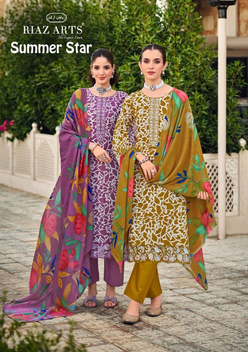 Riaz Arts Summer Star Printed Dress Material Collection
