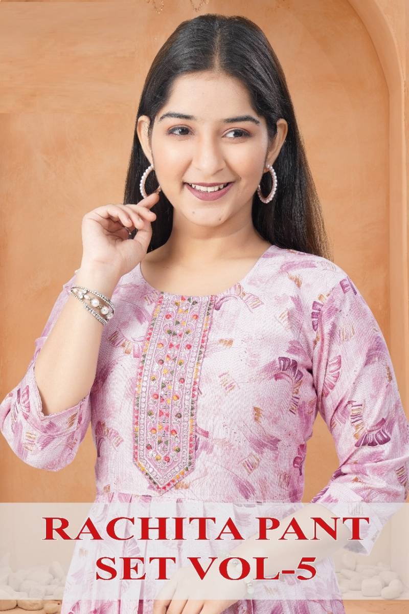 Rachita Pant Set Vol 5 Printed Kids Wear Dress Collection