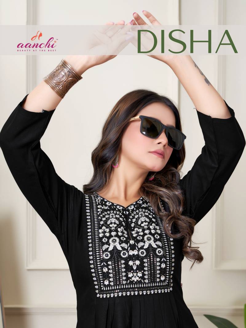 Aanchi Disha Short Top 1 Embroidered Ladies Tops Collection