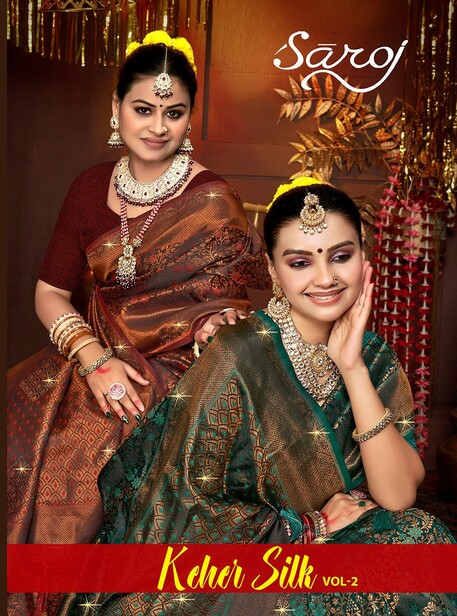 Saroj Keher Silk Vol 2 Swarovski Work Saree For Wedding