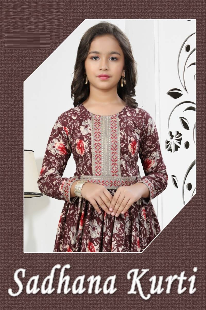 Sadhana Kurti 8761 Printed Kids Dress Collection