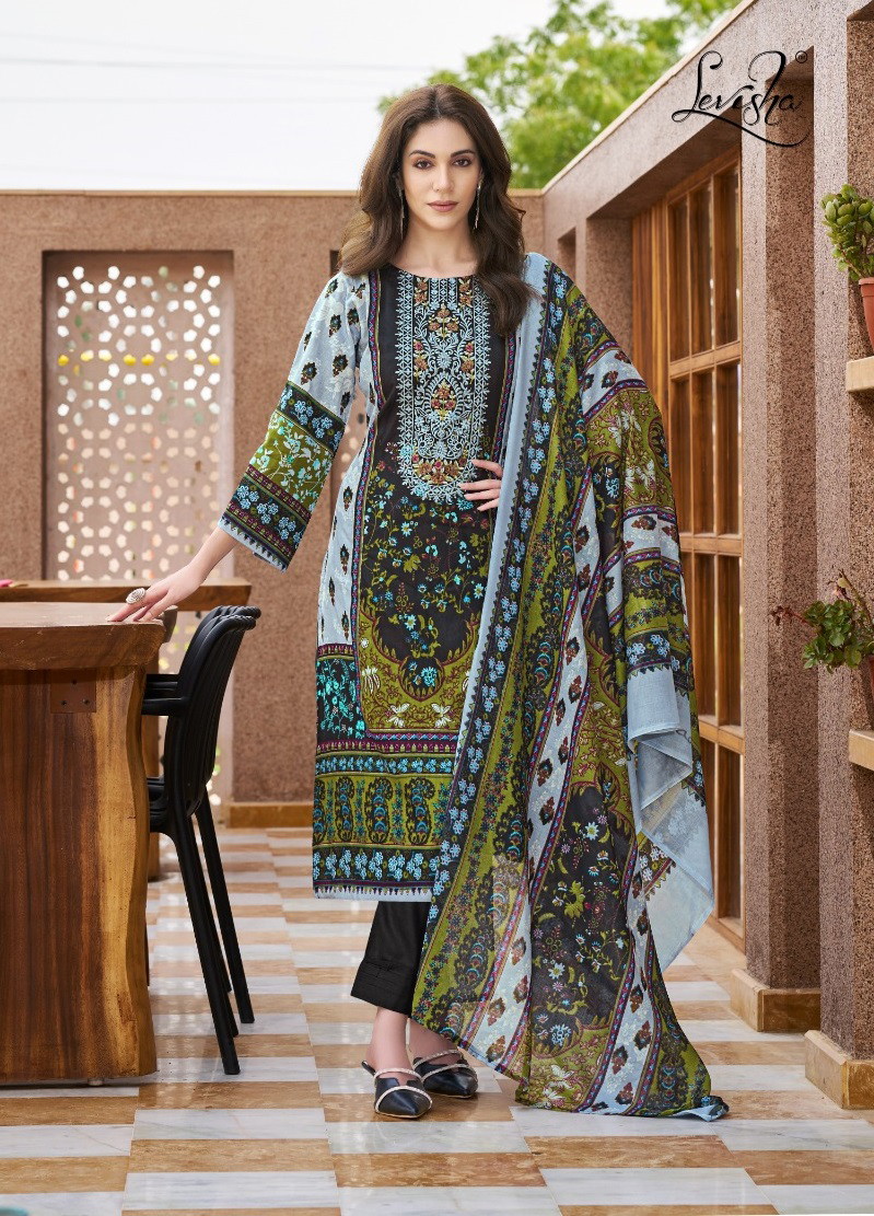 Levisha Mehnaaz Printed Dress Material Chiffon Dupatta