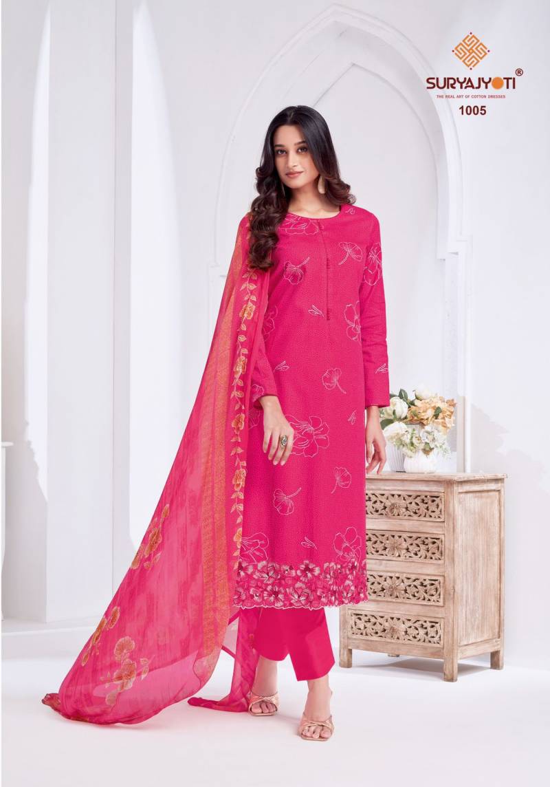 Suryajyoti Kashya Vol 1 New Embroidered Dress Material