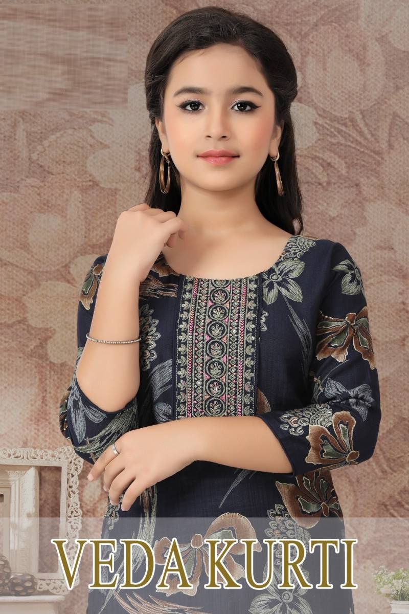 Veda Kurti 9037 Vatican Regular Wear Kids Kurti Collection