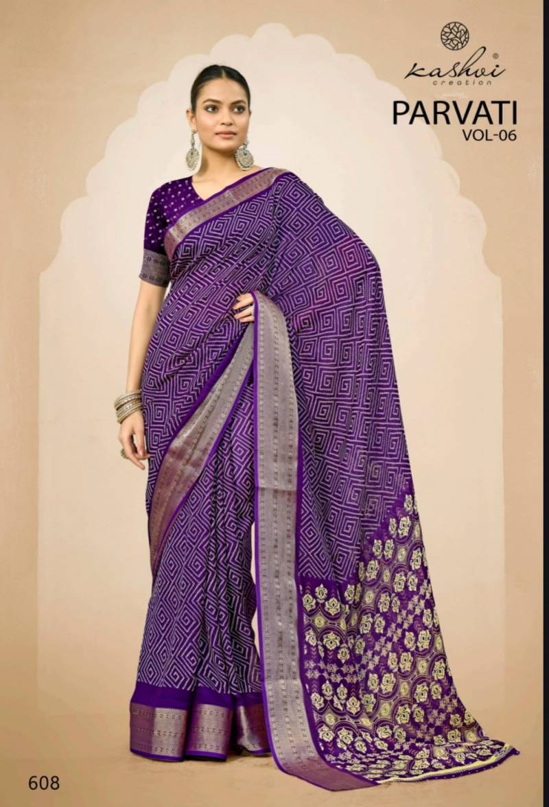 Kashvi Parvati Vol 6 Jacquard Designer Saree Collection