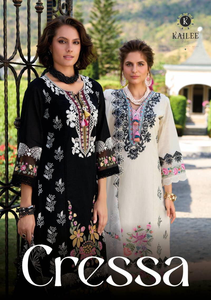 Kailee Cressa Embroidery Kurti Bottom With Dupatta Collection
