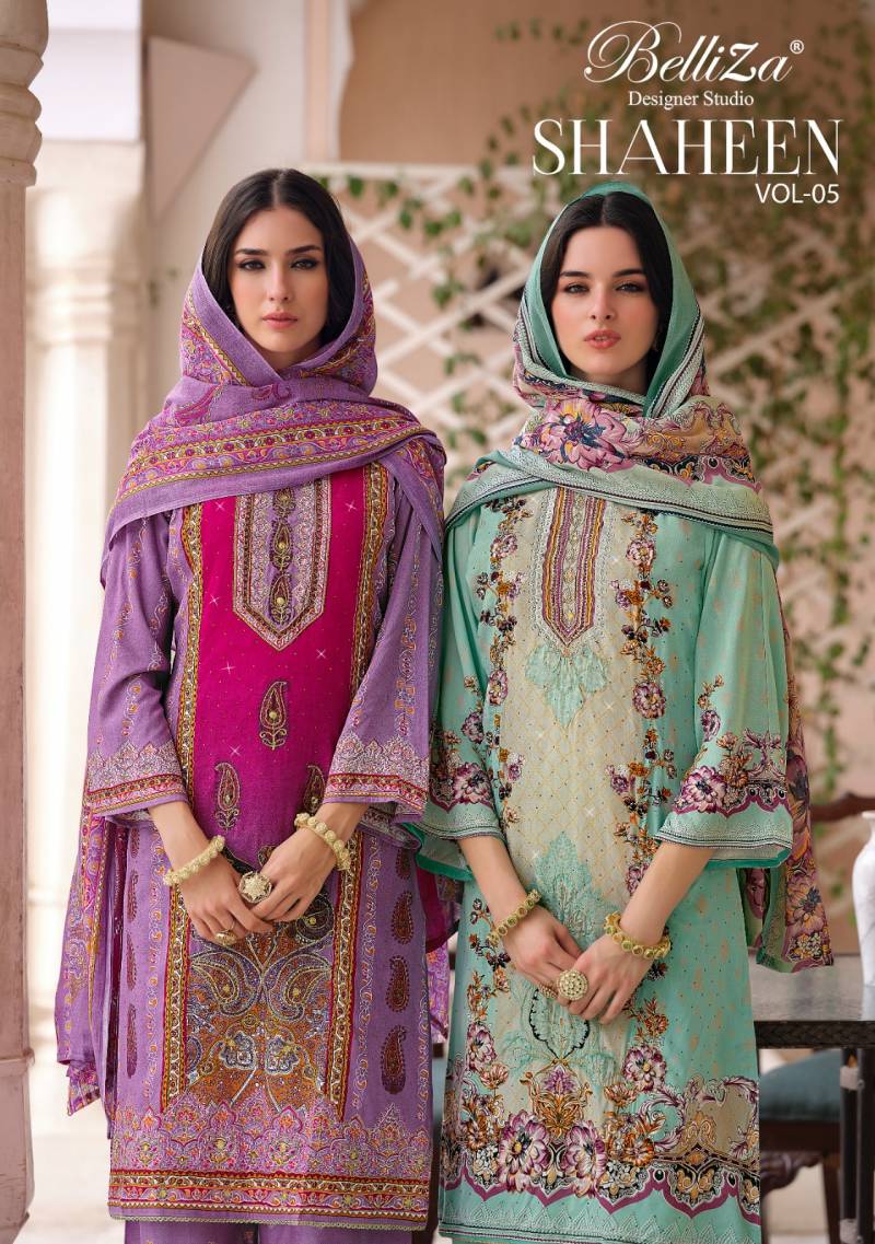 Belliza Shaheen Vol 5 Viscose Printed Dress Material Collection
