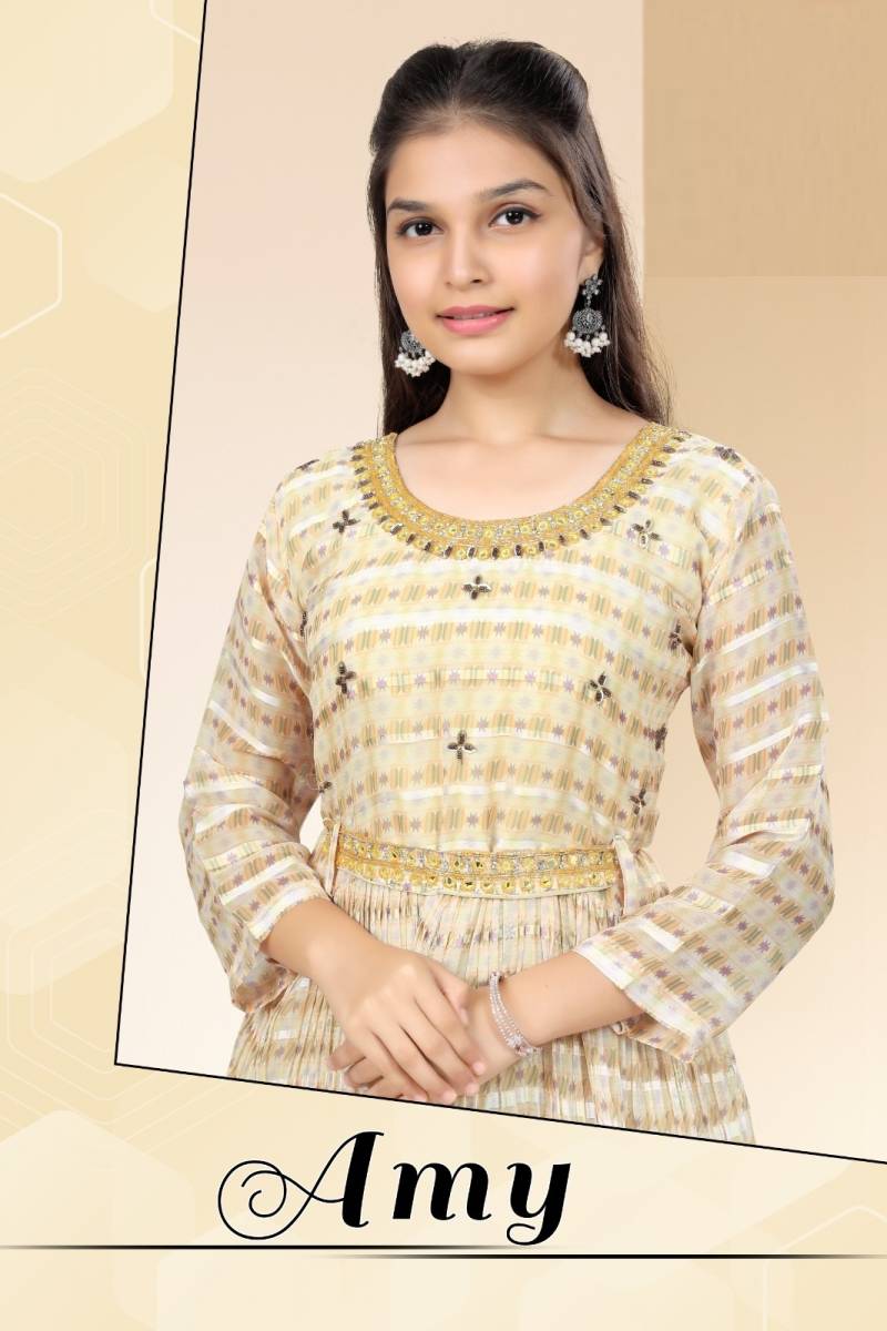 Amy 8196 Printed Kids Long Kurti Collection