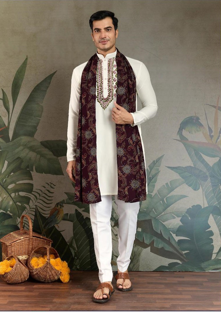 Shubhvastra Zari And Weaves Vol 4 Festive Wear Mens Kurta With Dupatta
