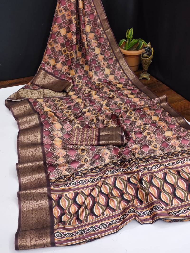 Mahek 185 Printed Casual Wear Silk Sarees Collection