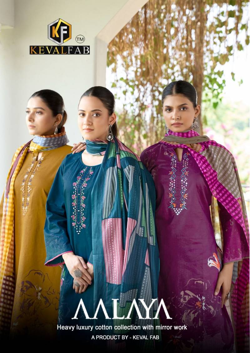 Keval Aalaya Vol 1 Designer Printed Dress Material Collection