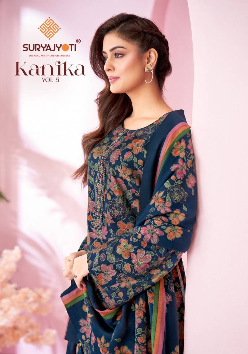Suryajyoti Kanika Vol 5 Printed Dress Material Collection