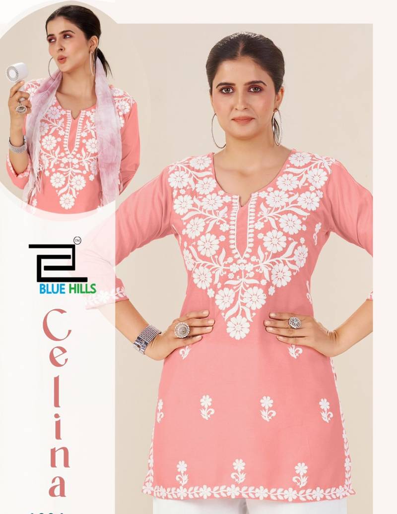 Blue Hills Celina Embroidery Work Kurti With Bottom Collection