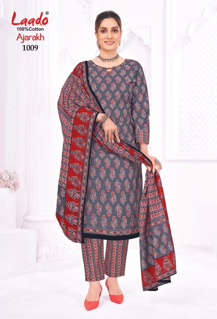 Laado Ajarakh Vol 1 Printed Cotton Dress Material Collection