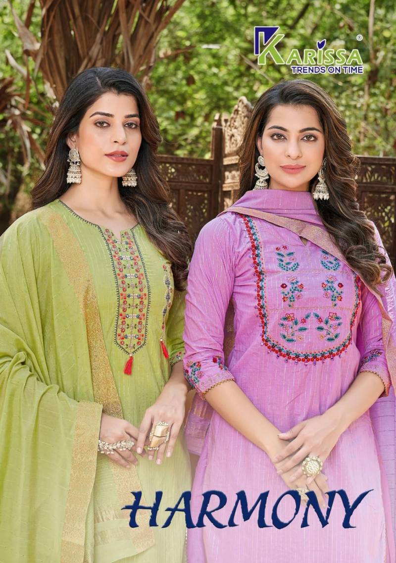 Karissa Harmony Premium Cotton Kurti Palazzo With Dupatta Collection