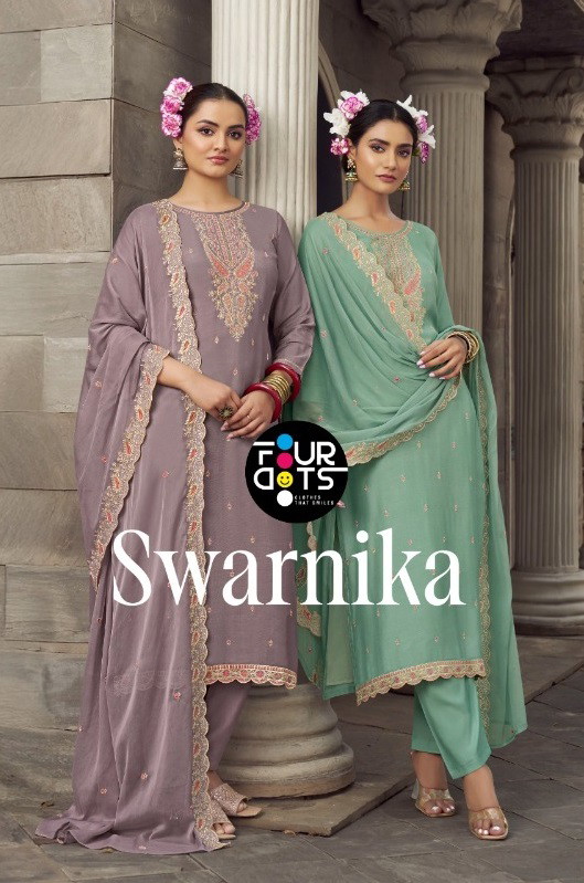 Four Dots Swarnika Designer Dress Material Collection