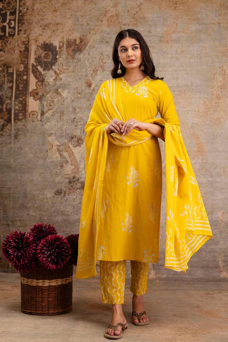 Naisha K 43 Cotton Kurti Bottom With Dupatta Collection
