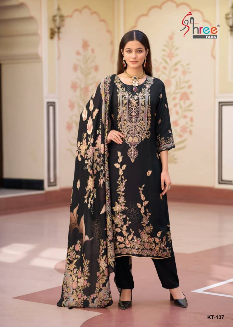 Shree Kt 137 Designer Digital Printed Salwar Suits Collection