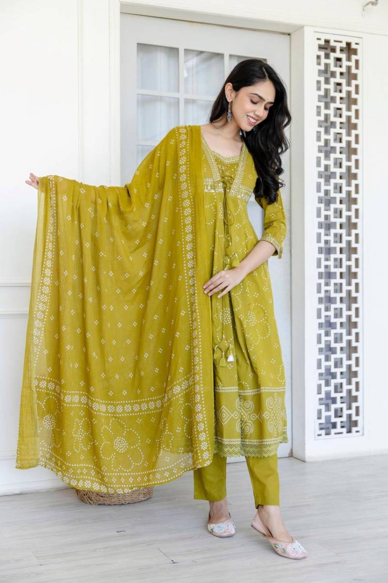 Naisha K 42 Anarkali Kurti Bottom With Dupatta Collection