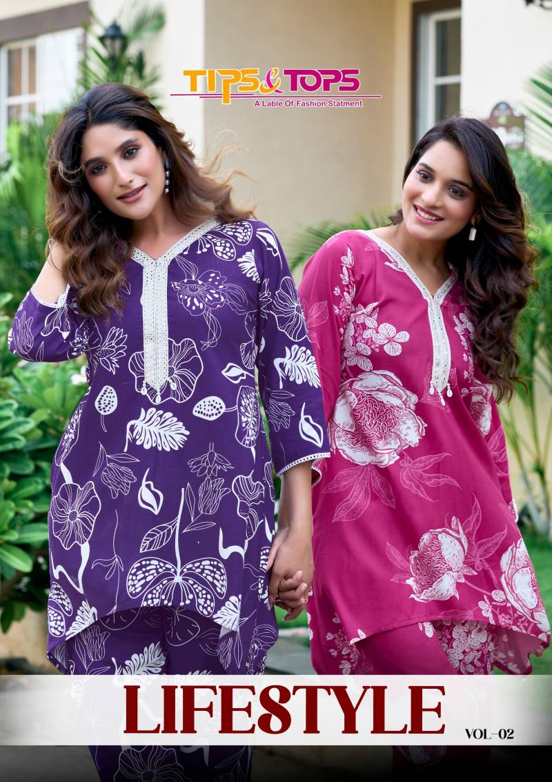 Tips And Tops Lifestyle Vol 2 Printed Fancy Co Ord Set Collection