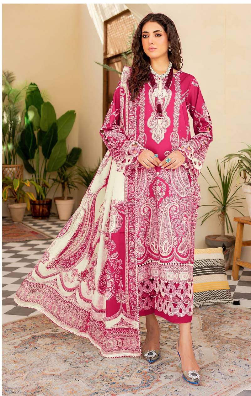 Alzohaib Az 1276 A And B Pakistani Suits Collection Chiffon Dupatta